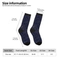 thumbnail image 2 of Fuzoiu Navy Dark Blue Print Athletic Crew Socks for Men & Women,Casual Crew Socks,Above Ankle Crew Socks for Business, Casual, 2 of 6