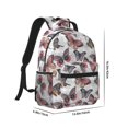 thumbnail image 2 of Rateoe Vintage Butterflies Pattern Durable Student Backpack Laptop Bag- Ergonomic Design, Waterproof Twill Fabric - Ideal for School, Travel, and Outdoor Activities, 2 of 6