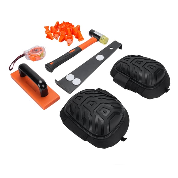 Wood Floor Installation Kit, Laminate Flooring Tools Double Sided Mallet 5M Tape Measure Hand Tapping Block for Household Use