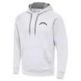 thumbnail image 2 of Men's Antigua White Los Angeles Chargers Brushed Carbon Victory Pullover Hoodie, 2 of 4
