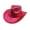 Red, variant on Celivon Gold Solid Color Fashion Stage Hat Men And Women Party Festival Black Western Cowgirl Hat