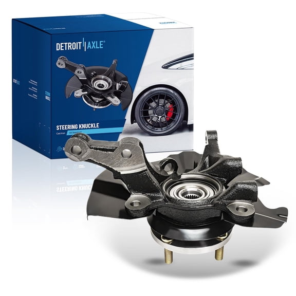 Detroit Axle - Front Right Steering Knuckle and Wheel Hub Bearing Replacement for 2006 2007 2008 2009 2010 2011 Hyundai Accent