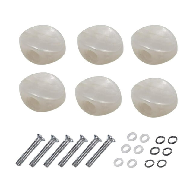 6 Pcs Boutons de Réglage de Guitare avec Ferrule et Tête de Machine Durable pour Guitare Classique Accessoires Argent