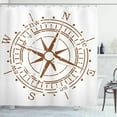 thumbnail image 1 of Ambesonne Compass Shower Curtain, Age of Discovery Theme, 69"Wx75"L, Pale Brown, 1 of 3