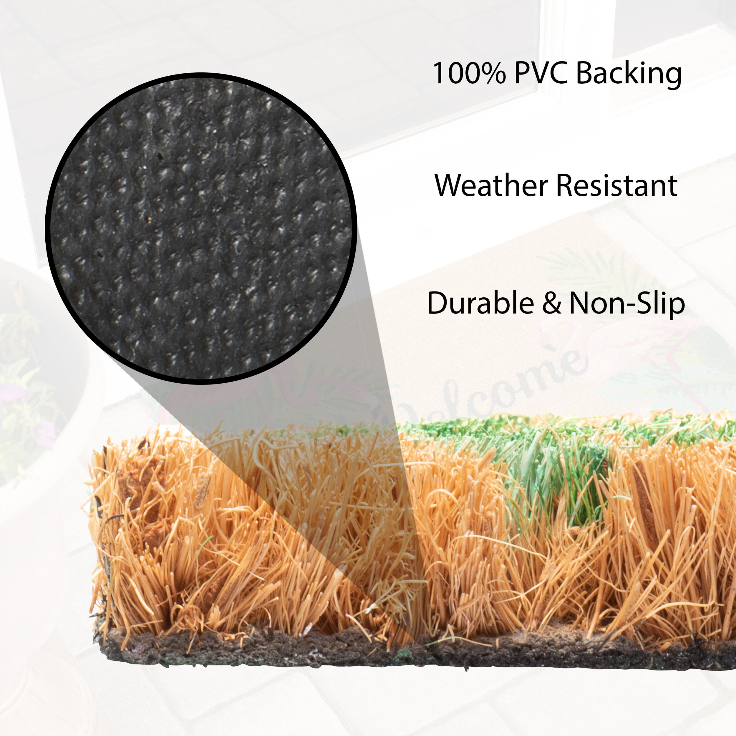 Storm Stopper All Weather Flamingo Duo Indoor/Outdoor Printed Coir Mat