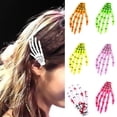 thumbnail image 2 of GROFRY Punk Women Skeleton Claw Zombie Hand Hair Clip Hairpin Bobby Pin Halloween Decor, 2 of 6