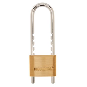 Brinks 50mm Heavy Duty Solid Brass Padlock with Adjustable 1-7/8" to 4-3/4" Shackle