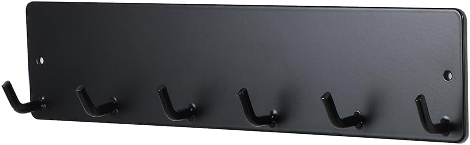 RGHJAR-Magnetic Key Holder for Metal Front Door Towel Hook Brush Organizer for Laundry Room on Dryer Washer Hat Hanger for Entryway for Festival Holiday Decorations (Black Shiny)