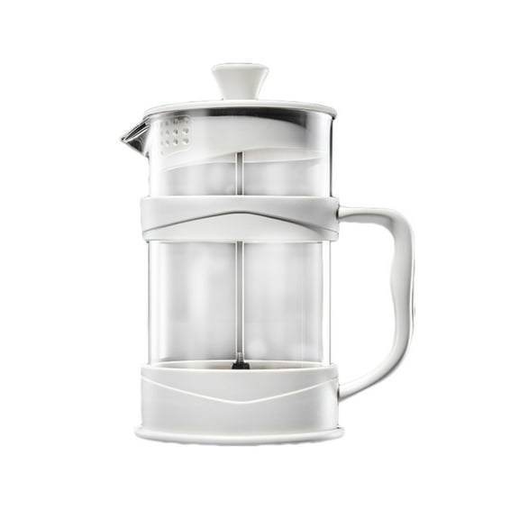 Ycandiee Coffee/Tea Maker, Camping Mini Coffee/Tea Press of Stainless Steel Filter and Heat Resistant Glass, Cold Brew Coffee Maker 12OZ for Travel& Home Gift