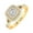 Yellow 4, variant on 1/2 Carat Cushion cut Halo Diamond Engagement Ring in 10K Yellow Gold (Ring Size 4)