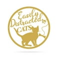 thumbnail image 3 of RealSteel: 'Easily Distracted by Cats' Wall Art – Fun Metal Décor for Cat Lovers (14"/B), 3 of 7