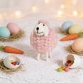 thumbnail image 4 of dajkiuy Easter Lamb Decor Sheep Ornament, Handmade Colorful Easter Tabletop Decor, Spring Home Decoration, Cute Lint Easter Figurine for Home Shelf, Easter Gift for Spring Home Decor, 4 of 6