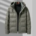 thumbnail image 2 of Chaqueta de plumón para hombre, corta, informal, gruesa, con capucha, ropa de diseñador, chaquetas acolchadas ligeras para hombre, abrigos acolchados para hombre, 2 of 4