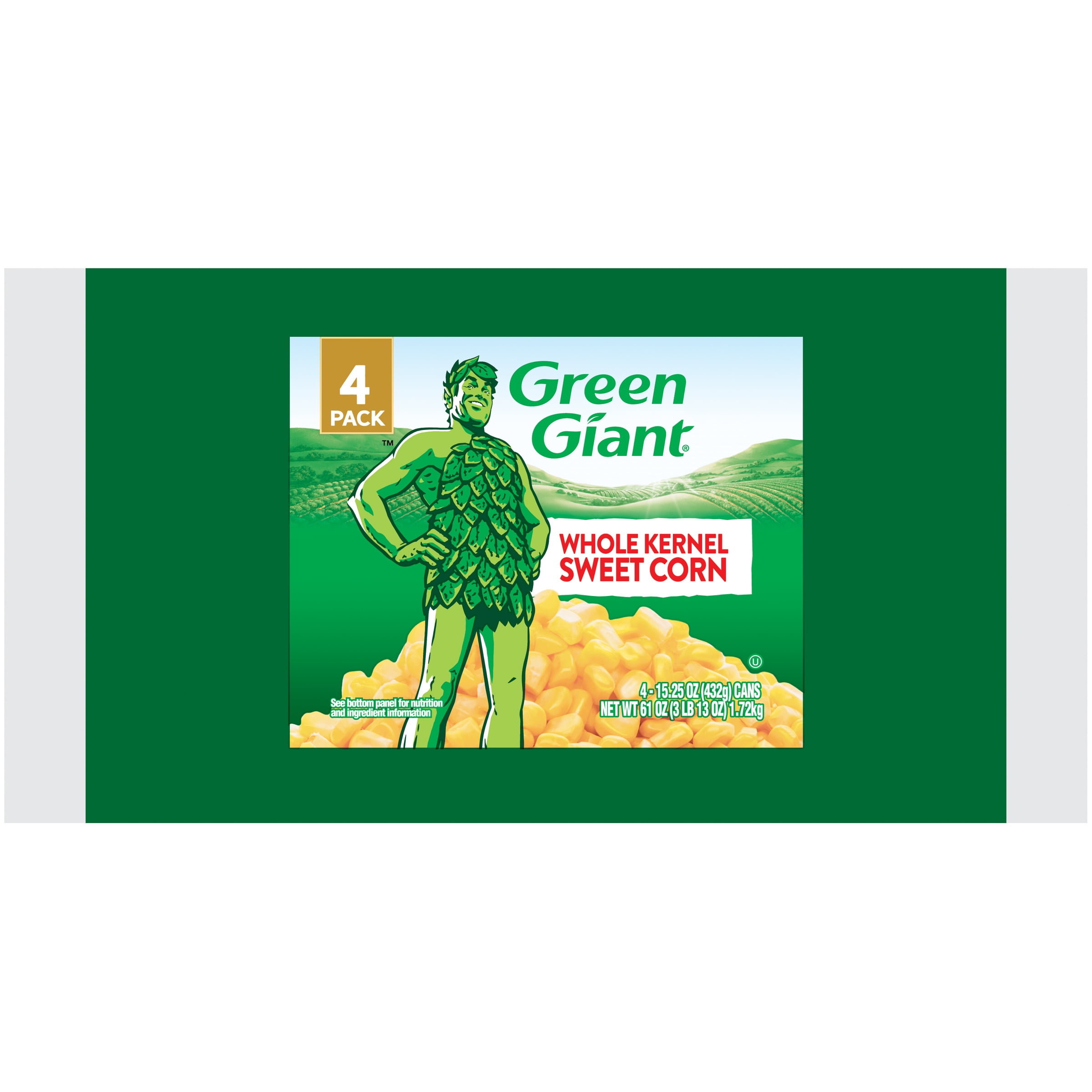 Green Giant Whole Kernel Sweet Corn, Shelf Stable, 4 Pack, 15.25 oz