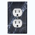 thumbnail image 1 of Metal Light Switch Plate Outlet Cover (Image of Marble Black MAR006), 1 of 13