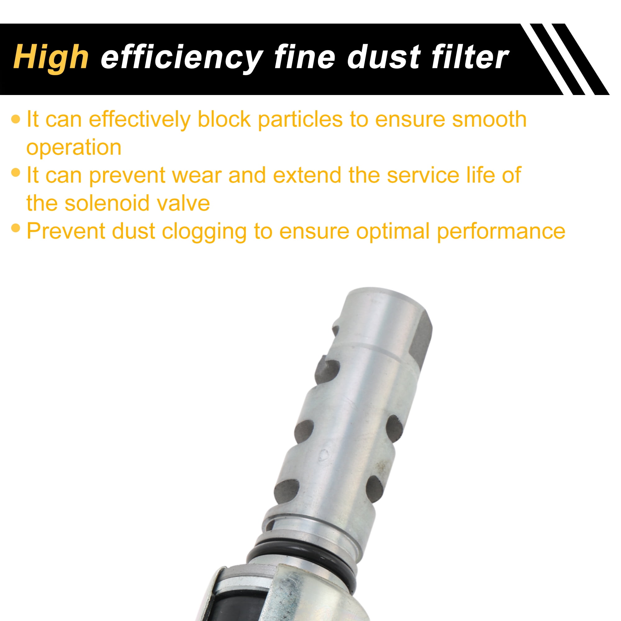 Unique Bargains Engine Variable Valve Timing VVT Solenoid for Toyota Highlander 2002-2010 Engine Camshaft Oil Control Valve No.153400A010 Silver Tone 1 Pcs