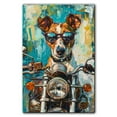 thumbnail image 3 of Smooth Fox Terrier Dog Poster Riding A Motorcycle - Smooth Fox Terrier Dog Canvas Wall Art For Bedroom Decor - Vintage Posters - Room Decor For Men, 3 of 6