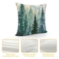 thumbnail image 4 of GOSMITH Pine Tree Throw Pillow Covers Watercolor Blue Green Square Rustic Style Natural Forest Fog Print Decorative Pillowcase Spring Summer Cushion Cover for Home Sofa Bed Outdoor, 4 of 5