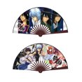 thumbnail image 1 of Abanicos plegables Anime Gintamas, tela de mano de bambú, 10 cm, 2 unidades, 1 of 1