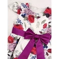 thumbnail image 3 of GXFC Little Girls Ball Gown Princess Dress 3T 4T 5T 6T 7T 8T 10T Kids Girls Short Sleeve Floral Princess Dress with Bow Belt for Children Girls Evening Formal Party, 3 of 8