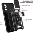 thumbnail image 2 of Phone Case for Samsung Galaxy M23/F23 with Slide Camera Window, Heavy Duty Protection Phone Cover Case with Ring Kickstand for Samsung Galaxy F23/M23 SJ Green, 2 of 9