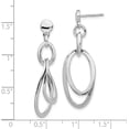 thumbnail image 4 of Solid Sterling Silver Rhodium-plated Polished Dangle Earrings - 38.02mm- Made In Italy, 4 of 6
