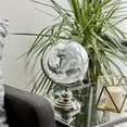 thumbnail image 3 of DecMode 9" Silver Globe with Tiered Base, 3 of 9