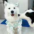 thumbnail image 3 of HQREA Dog Dresses for Medium Dogs Girl Floral Summer Clothes Valentine Holiday Outfits for Labrador Golden Retriever, 3 of 6