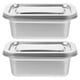 thumbnail image 1 of 2 piezas de helado recipiente de acero inoxidable para almacenamiento del congelador., 1 of 6