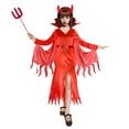 thumbnail image 4 of Devilish Devil Costume for Girls, Medium Size, Partyholic, 4 of 4
