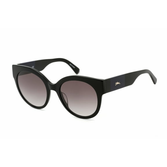 Longchamp LO673S 001 Women's Black Plastic Full Rim Sunglasses