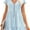 Sky Blue, variant on Women's Summer Casual Dress V Neck Short Sleeve Loose Flowy Floral Swing Shift Mini Dress