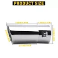 thumbnail image 4 of Vehicle Decoration With Stainless Steel Exhaust Tips, High Durability Wear Resistant Exhaust Tips With Innovative Design And Easy To Install Bolt On Chrome Plated Tips, 4 of 5