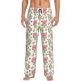 thumbnail image 2 of Goofa Rose Flowers Printed Soft Pajama Pants for Men, Wide Leg Comfy Casual Lounge Yoga Pants-Large, 2 of 9