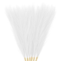 Uxcell 6 Pack Faux Pampas Grass 21.7 Inch for Home Decor/Wedding White
