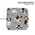 thumbnail image 2 of Yiaed Funny Beagle Active Dog Print Leather Coasters for Drinks - Cup Coasters Coffee Table Kitchen Table Bar, Home & Office Gifts Handmade Drink Coasters-Square, 2 of 6