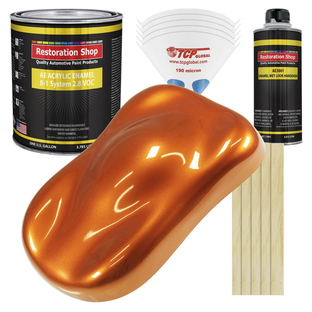 Restoration Shop Firemist Orange Acrylic Enamel Auto Paint, Complete