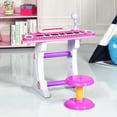 thumbnail image 4 of Gymax Clavier Électronique Piano Entrée MP3 Microphone 37 Touches Tabouret, 4 of 9