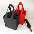 thumbnail image 2 of Bolsa de mano para vino de 6 botellas, portador de botellas de vino acolchado térmico aislado para viajes, Picnic, gran regalo para amantes del vino, 2 uds., 2 of 5