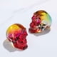 thumbnail image 1 of 2 figuras de calaveras de colores bañadas en cristal de 7 cm, decoración del Día de los Muertos, regalos, cabeza de calavera de cristal, adorno para el hogar, estatua de bruja de Halloween, 1 of 4