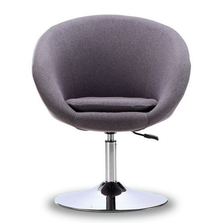 UPC: 0810042677227 | Hopper Grey and Polished Chrome Twill Adjustable Height Chair