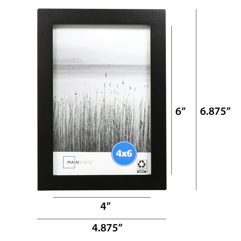 Mainstays 4x6 Linear Gallery Wall Picture Frame, Black, Set of 6 