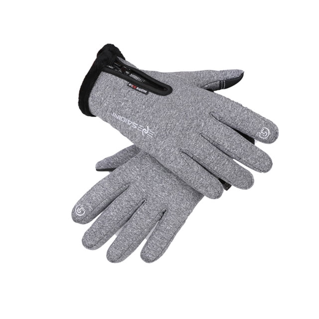Soidarity 1 par de guantes térmicos impermeables a prueba de viento para montar en bicicleta, correr, esquiar, Protector de manos aislado, Escalada Gris METRO