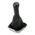 thumbnail image 1 of Pomo de cambio manual de 6 velocidades Unique Bargains con cubierta - Pomo de palanca de cambios para automóvil con cubierta - para Volkswagen Polo 2014-2017 Plástico Cuero sintético Negro - 1 Pc, 1 of 6