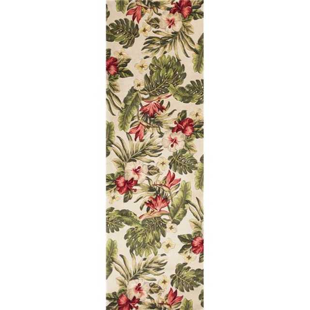 HomeRoots 352796 2 ft. 6 in. x 8 ft. Runner Wool Ivory Area Rug