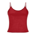 thumbnail image 4 of Plebaso Camisole Tops for Women Spaghetti Strap Tank Tops Solid Color Casual Basic Bottom Cami Undershirts, 4 of 7