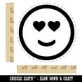 thumbnail image 2 of Heart Eyes Love Happy Face Emoticon Self-Inking Rubber Stamp Ink Stamper - Orange Ink - Large 1-1/2 Inch, 2 of 7