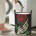 thumbnail image 5 of ZICANCN Laundry Basket Organizer, Skull Hand Rose Flower Collapsible Hamper for Bathroom Bedroom Laundry Room, Medium Size, 5 of 7