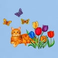 thumbnail image 3 of CafePress - Orange Cat In Tulips T Shirt - Men's Classic Graphic T-Shirt, 3 of 4