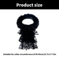 thumbnail image 3 of Lace Jabot Collar Victorian Theme Party Neckwear Cosplay Accessory Ruff Collar for 1920s Teaparty Courtstyle Neckpiece, 3 of 9